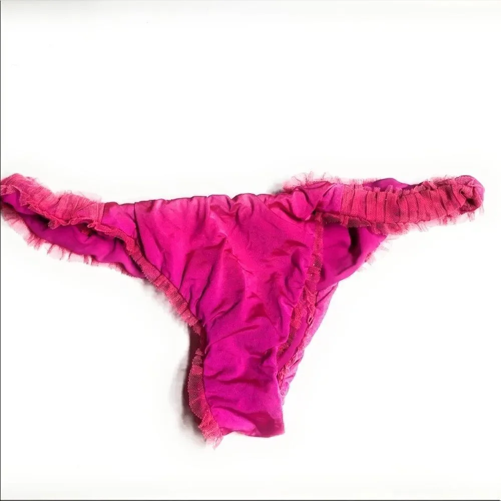 Beach Bunny Haute Pink Glitter Cheeky Bikini‎ Bottom